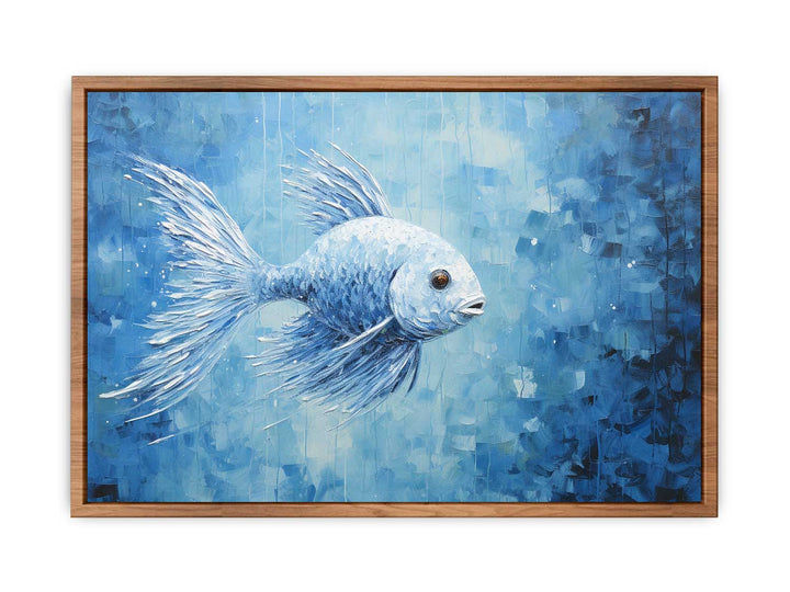 Modern Blue Fish Art Painting