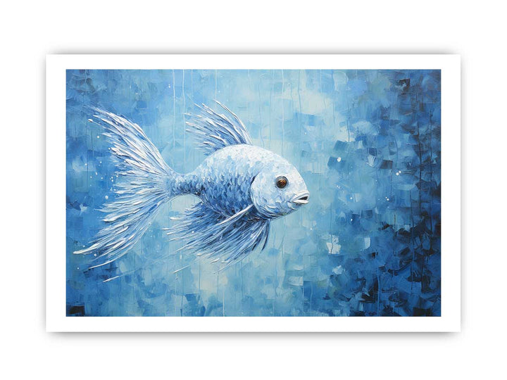 Modern Blue Fish Art Painting