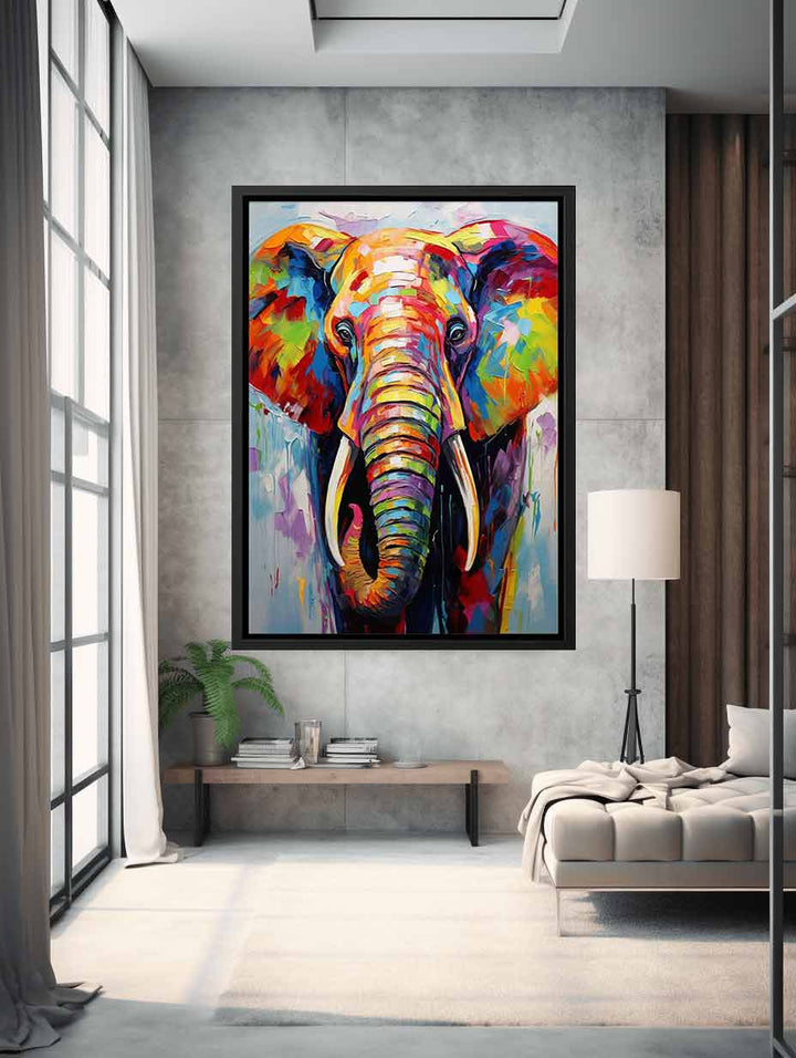 Modern Art Painting Elephant Teeth