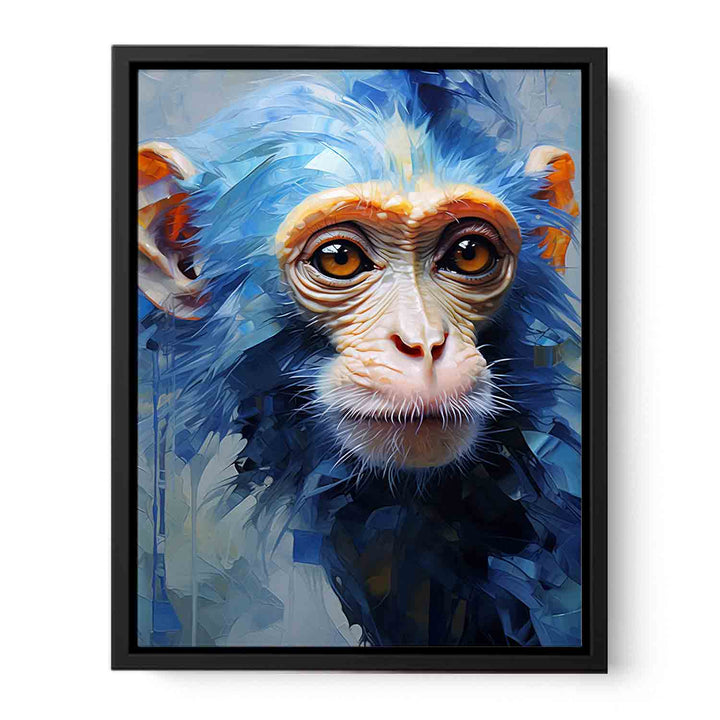 Modern Blue Monkey Art Painting