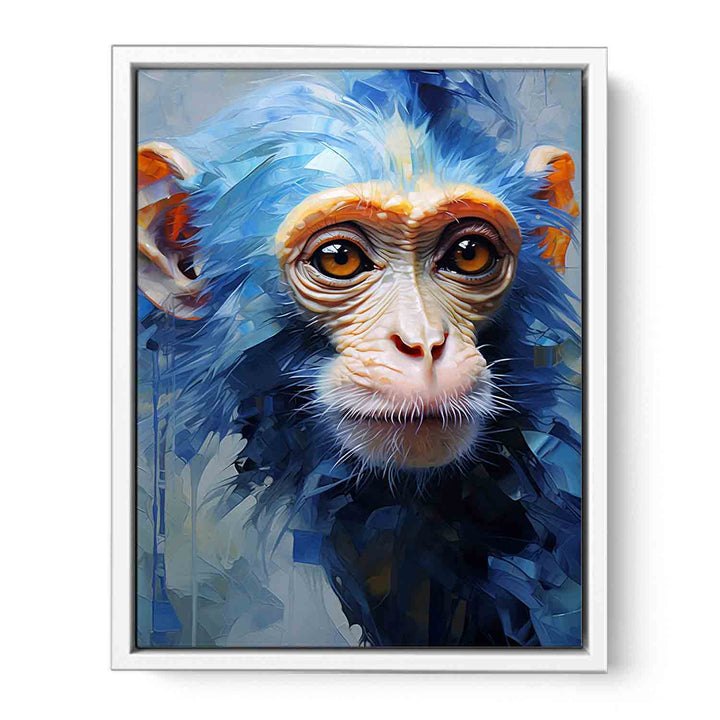 Modern Blue Monkey Art Painting