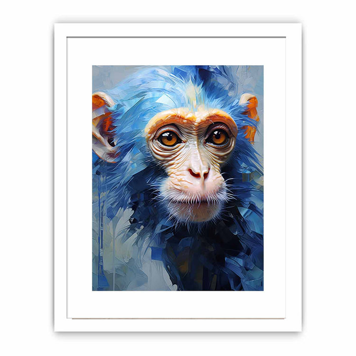 Modern Blue Monkey Art Painting