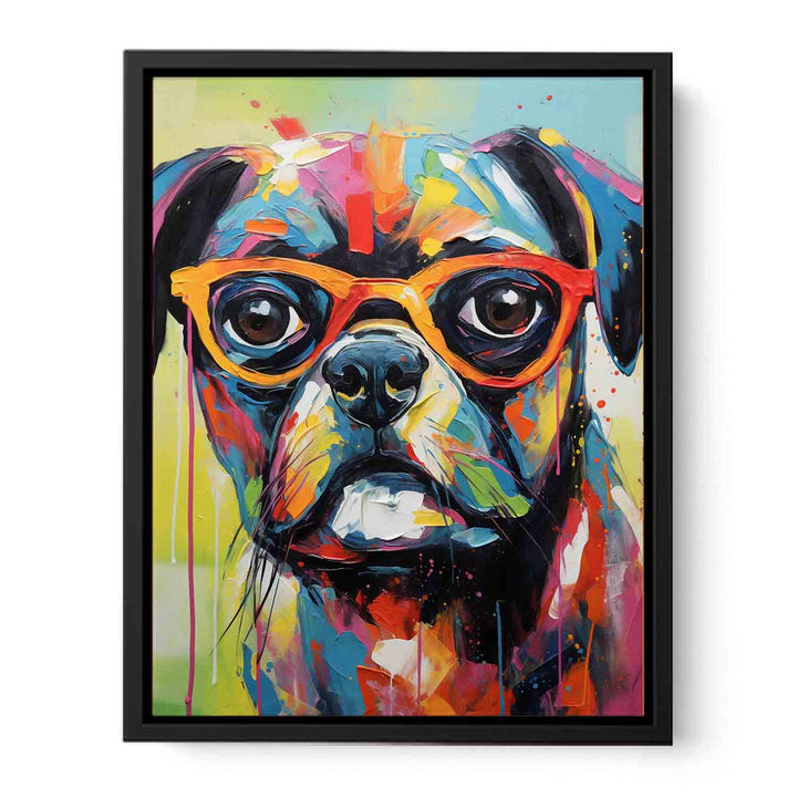 Modern Red Dog Art Painting
