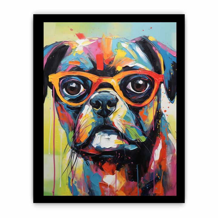 Modern Red Dog Art Painting