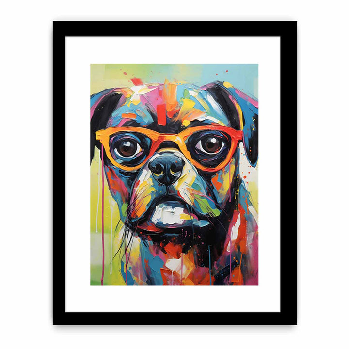 Modern Red Dog Art Painting