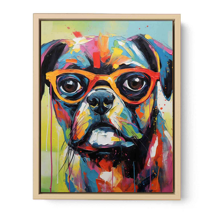 Modern Red Dog Art Painting