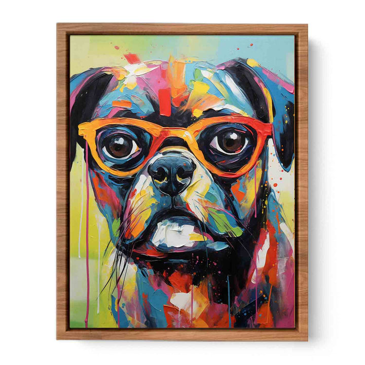 Modern Red Dog Art Painting