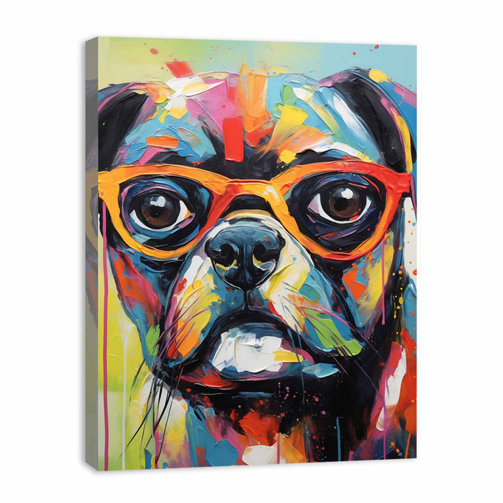 Modern Red Dog Art Painting