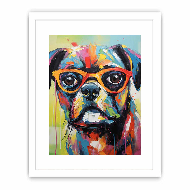 Modern Red Dog Art Painting