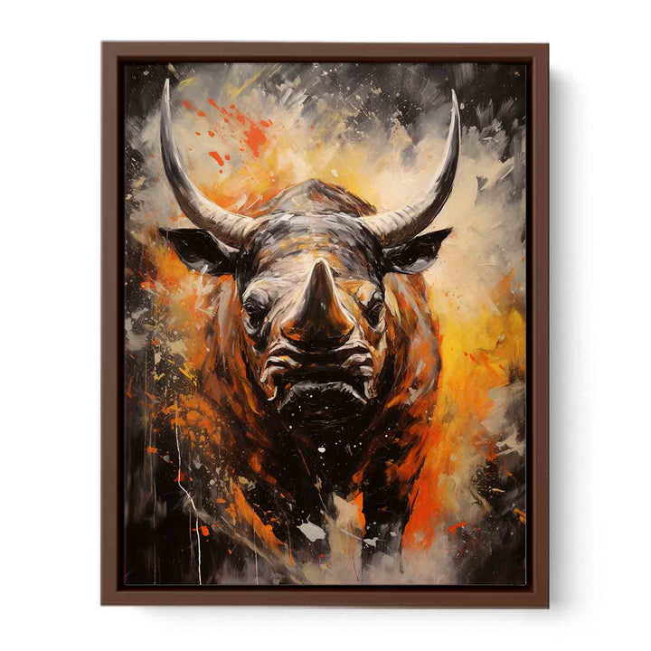 Modern Rhinoceros Art Painting