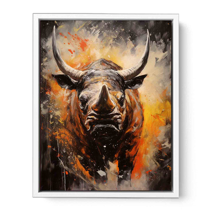 Modern Rhinoceros Art Painting