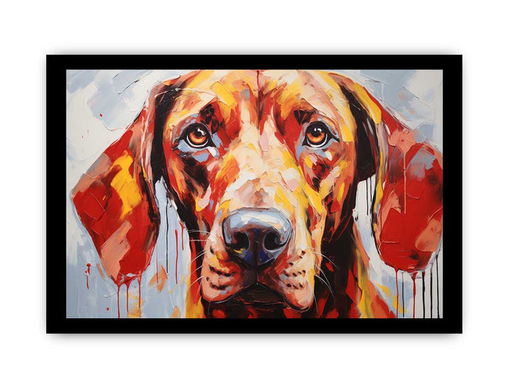 Modern Art Painting Brown Dog