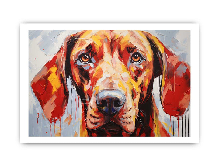 Modern Art Painting Brown Dog