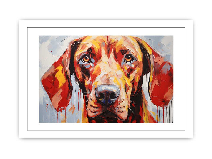 Modern Art Painting Brown Dog