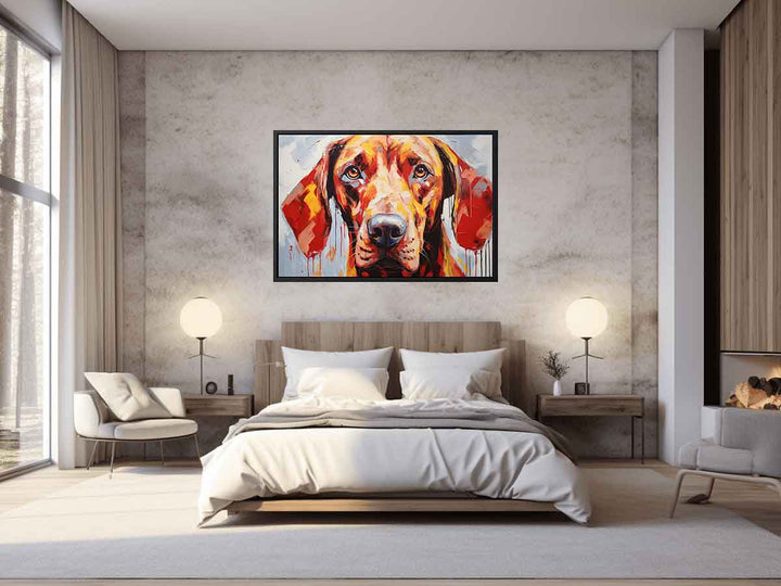 Modern Art Painting Brown Dog
