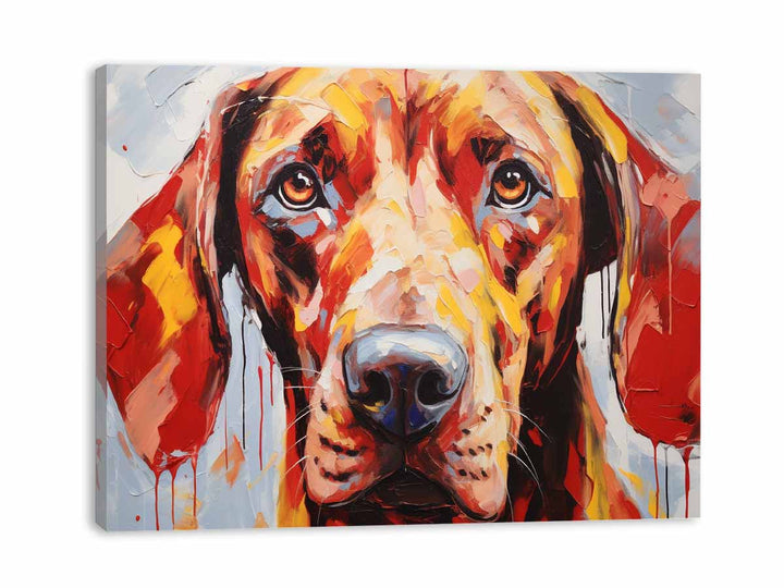 Modern Art Painting Brown Dog