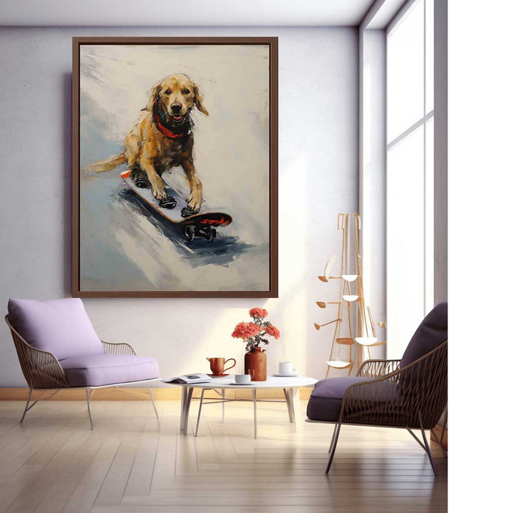 Modern Dog Skates Art Painting