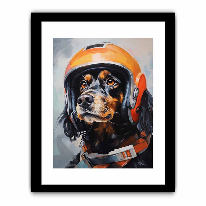 Modern Dog Helmet Art Painting
