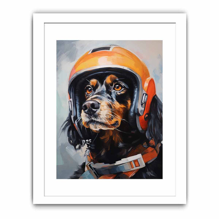 Modern Dog Helmet Art Painting