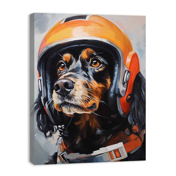 Modern Dog Helmet Art Painting