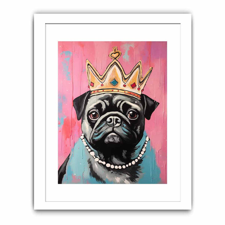 Modern Crown Pug Art Painting