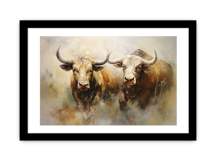 Modern Two Buffallo Art Painting