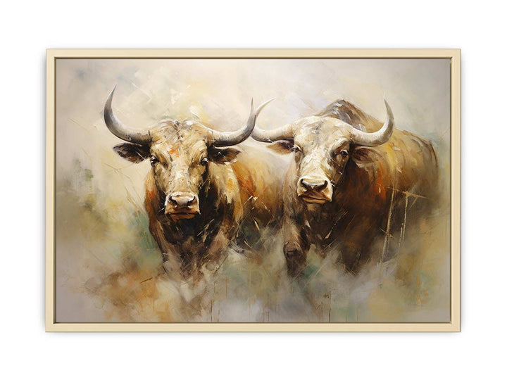 Modern Two Buffallo Art Painting