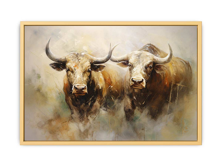 Modern Two Buffallo Art Painting
