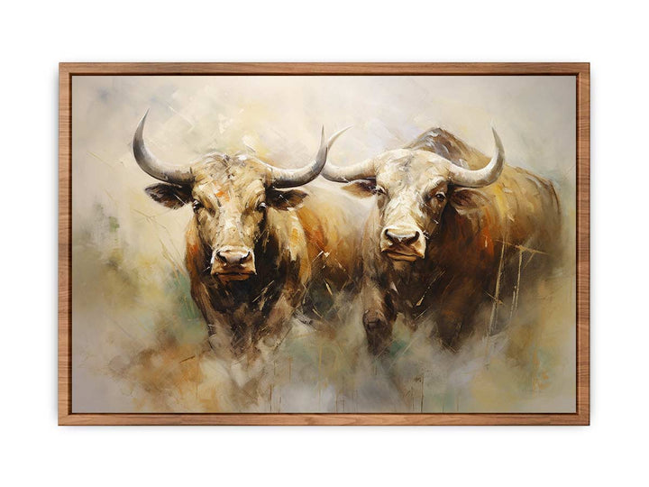 Modern Two Buffallo Art Painting