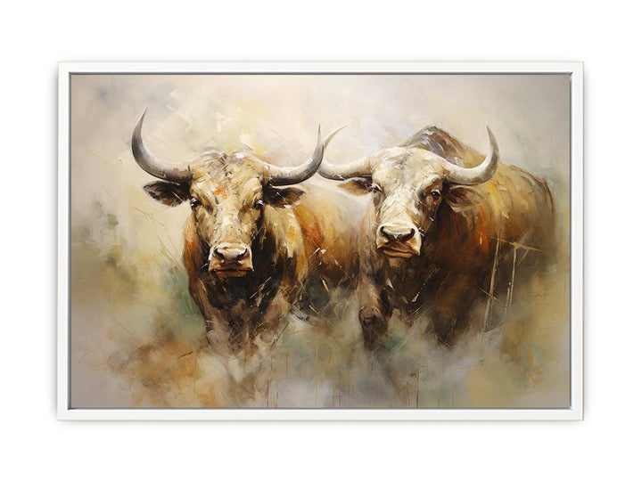 Modern Two Buffallo Art Painting
