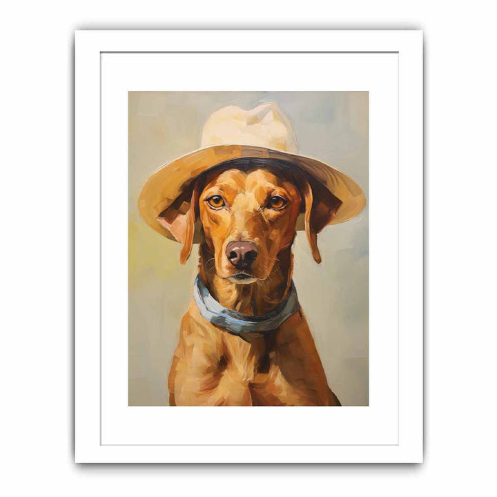 Modern Hat And Dog Art Painting