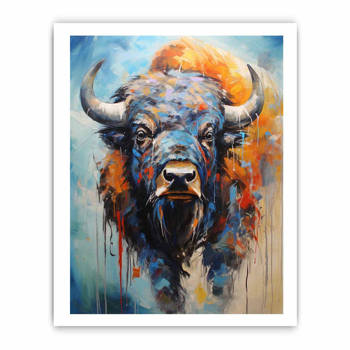Modern Buffalo Art Painting