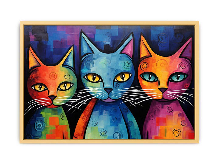 Modern Cat Art Painting
