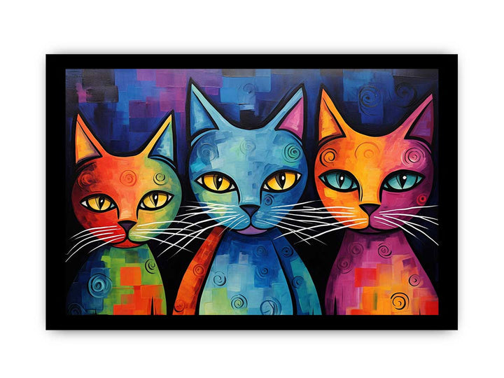 Modern Cat Art Painting
