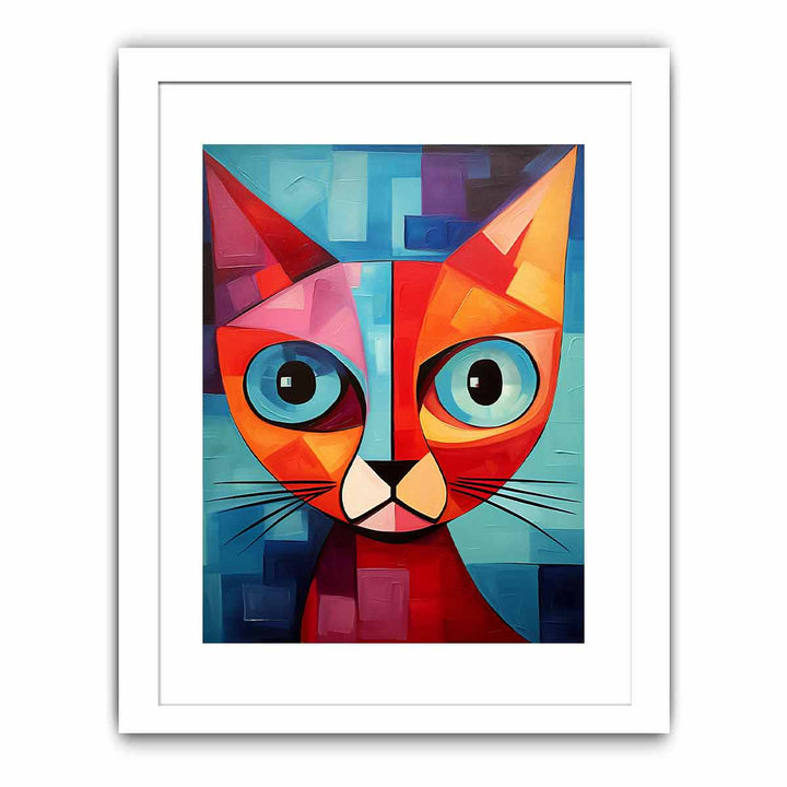 Modern Red Cat Art Painting