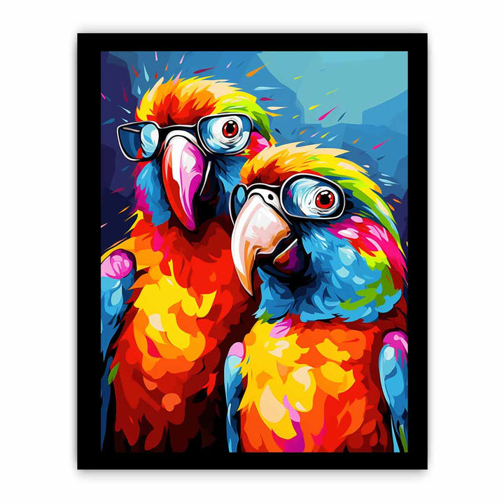 Two Parrot Modern Art Painting