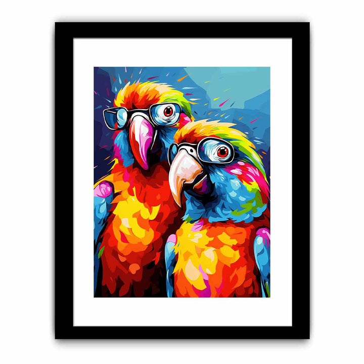 Two Parrot Modern Art Painting
