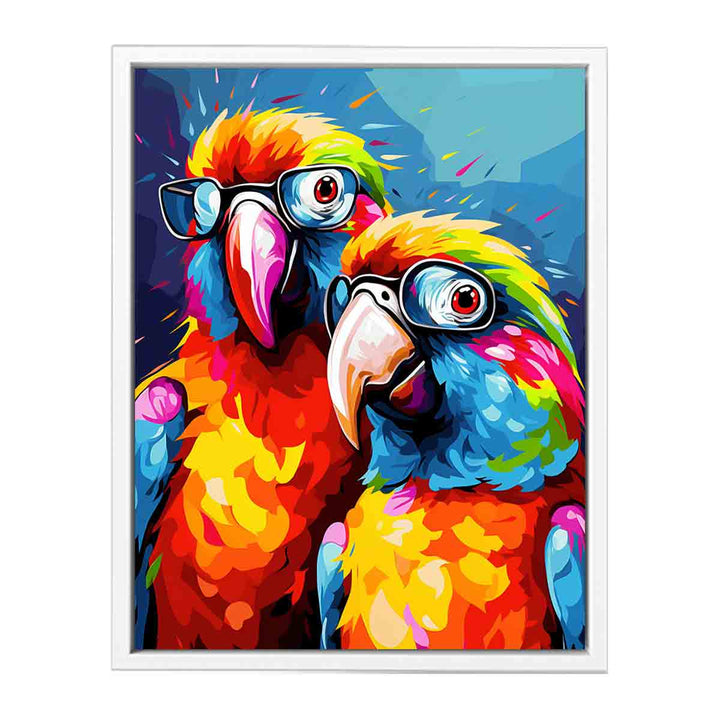 Two Parrot Modern Art Painting