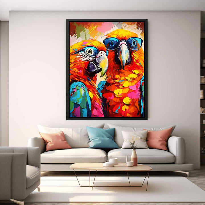 Modern Parrot Art Painting