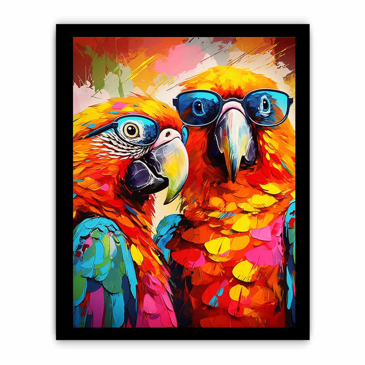 Modern Parrot Art Painting