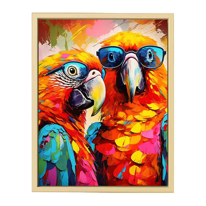 Modern Parrot Art Painting