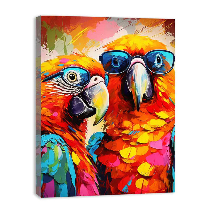 Modern Parrot Art Painting