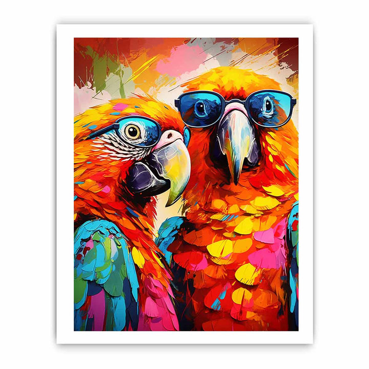 Modern Parrot Art Painting