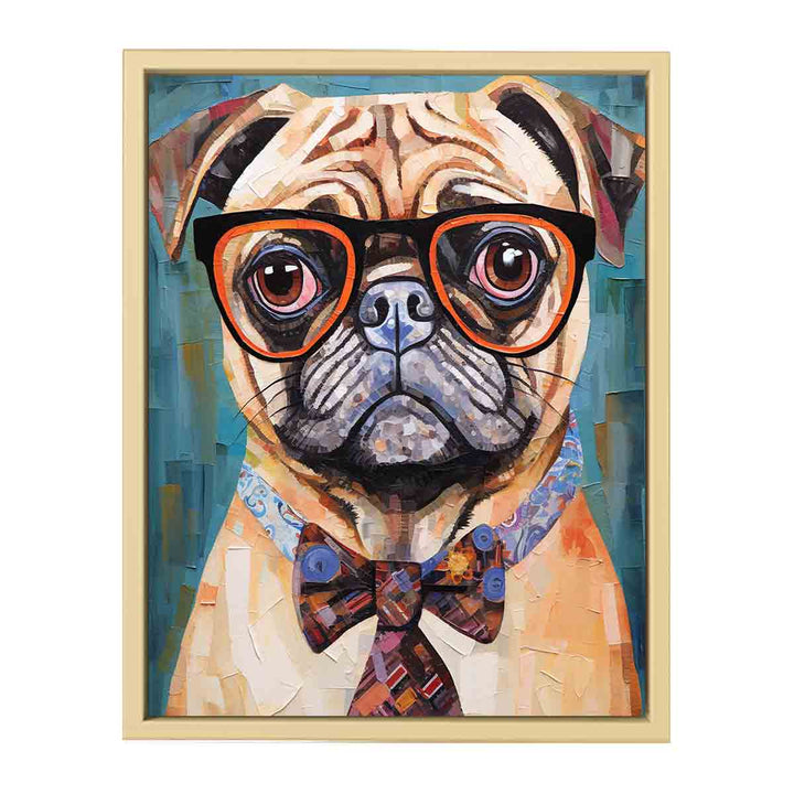 Modern Pug Dog Art Painting