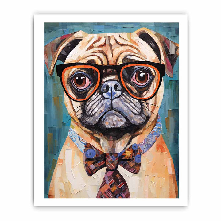 Modern Pug Dog Art Painting