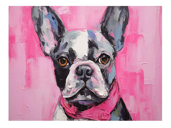 Modern Art Painting Pug Dog