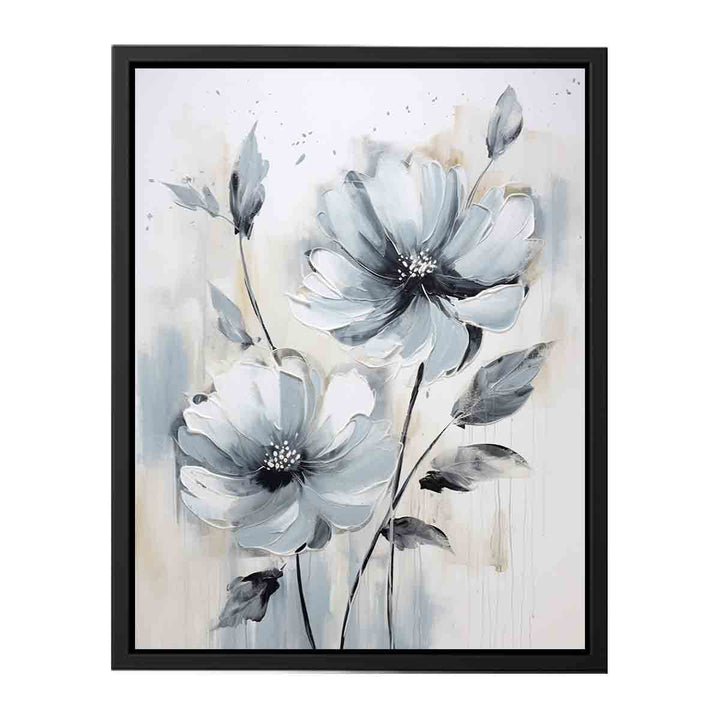 Flower Grey Art Painting