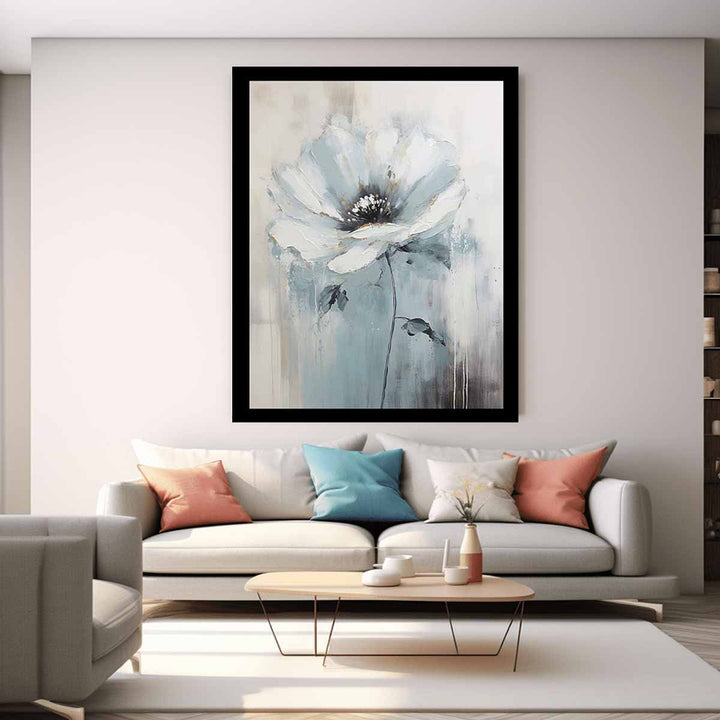 White Flower Art Painting  