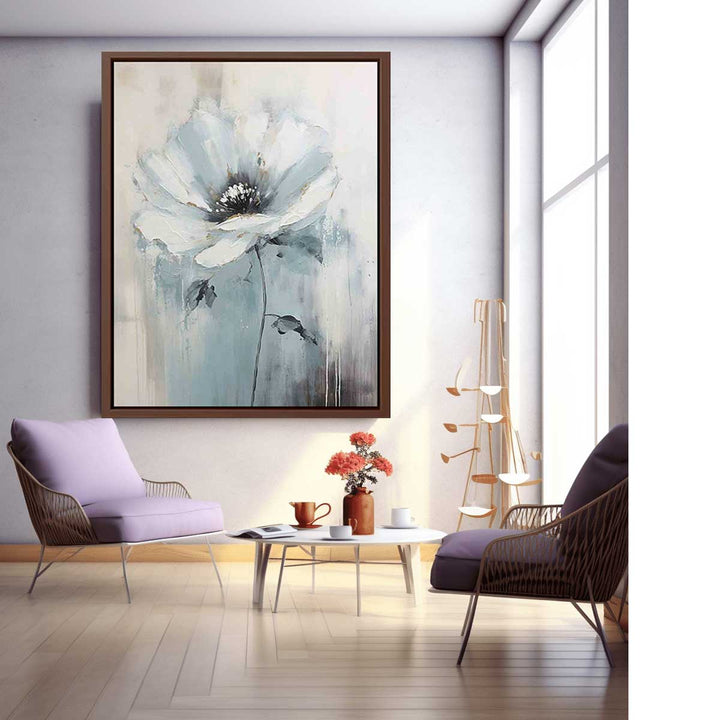 White Flower Art Painting  