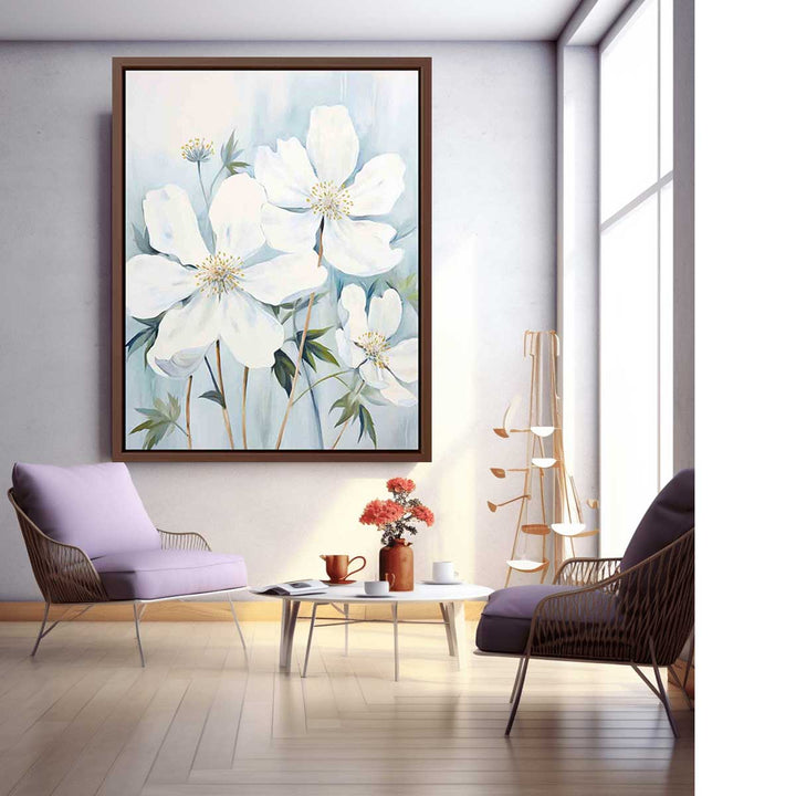 White Flower Painting  